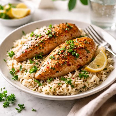 Image of Chicken Breasts on Rice