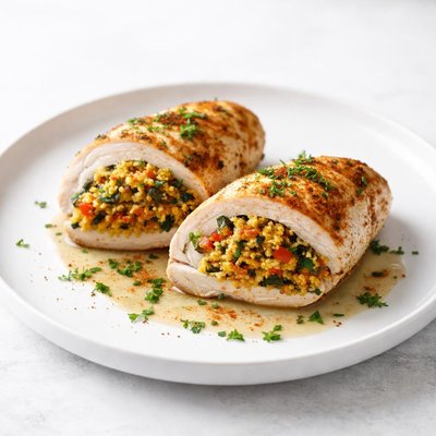 Image of Chicken Breasts Stuffed with Curried Couscous
