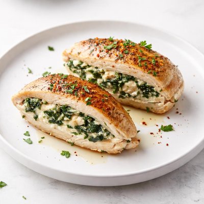 Image of Chicken Breasts Stuffed with Feta and Spinach