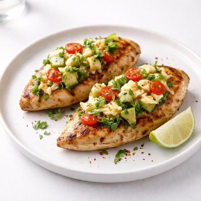 Image of Chicken Breasts with Avocado Cheese Topping