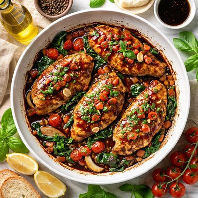 Image of Chicken Breasts with Balsamic Vinegar Sauce