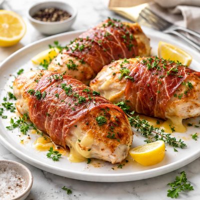 Image of Chicken Breasts with Cheese and Prosciutto