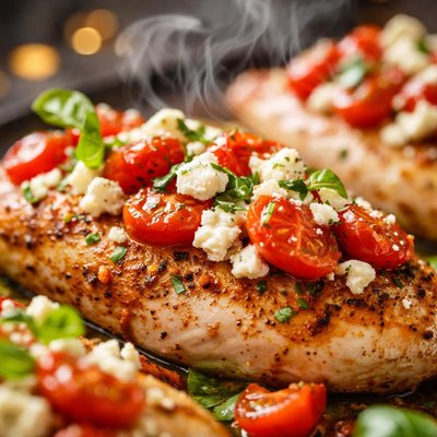 Image of Chicken Breasts with Feta and Tomato