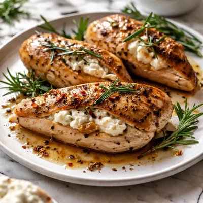Image of Chicken Breasts with Goat Cheese and Rosemary