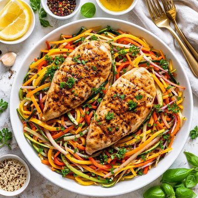 Image of Chicken Breasts with Julienne Vegetables