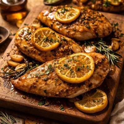 Image of Chicken Breasts with Lemon and Brandy