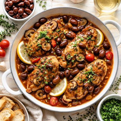 Image of Chicken Breasts with Marsala Kalamata Olives