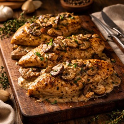 Image of Chicken Breasts with Mushrooms