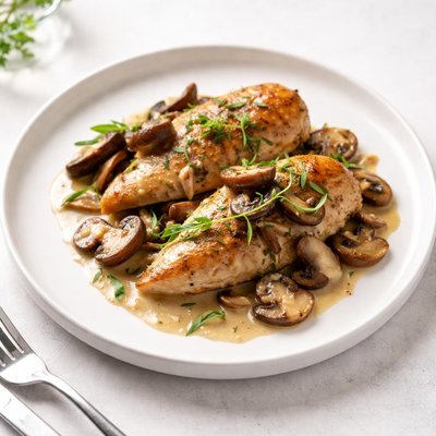 Image of Chicken Breasts with Mushrooms and Tarragon