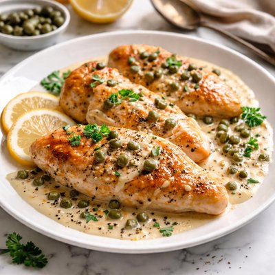 Image of Chicken Breasts with Mustard Caper Sauce