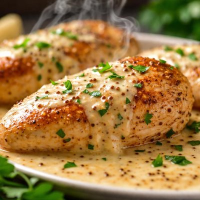 Image of Chicken Breasts with Mustard Cream Sauce