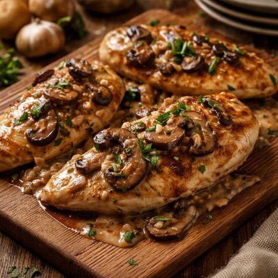 Image of Chicken Breasts with Portabella Mushrooms