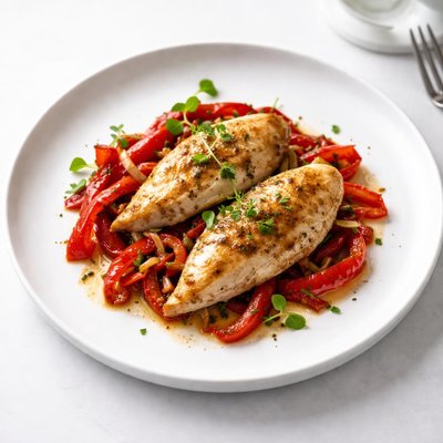 Image of Chicken Breasts with Roasted Red Peppers