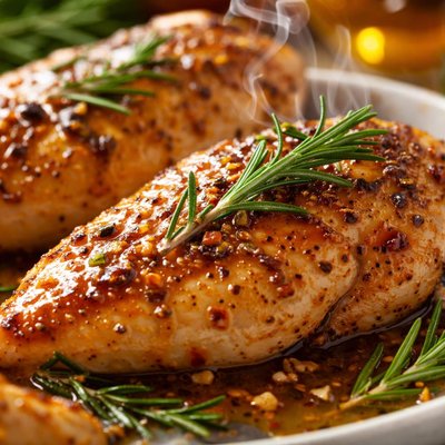 Image of Chicken Breasts with Rosemary Honey Butter