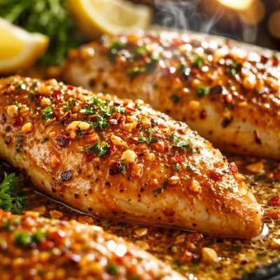 Image of Chicken Breasts with Sauce Pieces of Gold