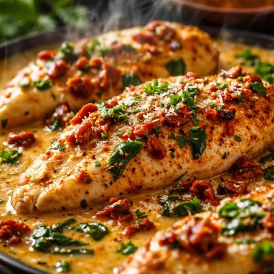 Image of Chicken Breasts with Sun Dried Tomato Sauce