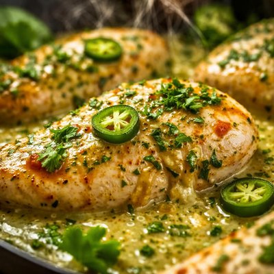 Image of Chicken Breasts with Tomatillo Chile Cream