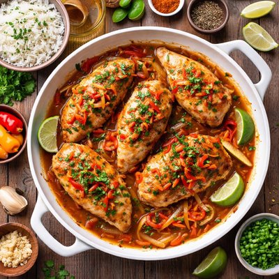 Image of Chicken Breasts with Vinegar Sauce Guyana Caribbean