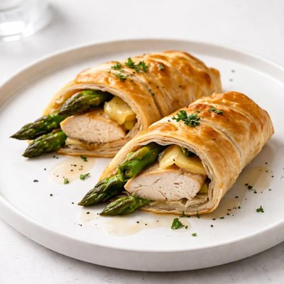 Image of Chicken Brie Asparagus Parcels