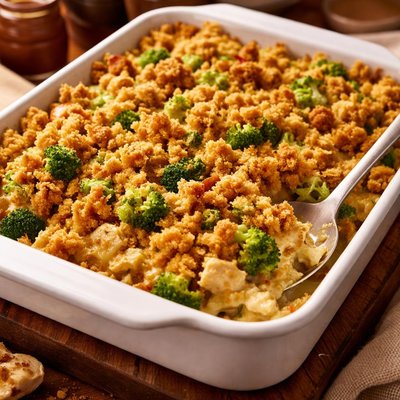 Image of Chicken Broccoli and Stuffing Casserole