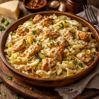 Image of Chicken Cabbage Alfredo Low Carb