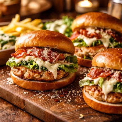 Image of Chicken Caesar Burgers