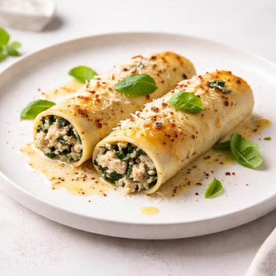 Image of Chicken Cannelloni with or Without Spinach