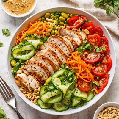 Image of Chicken Carrot and Cucumber Salad