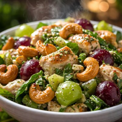 Image of Chicken Cashew and Grape Salad