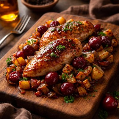 Image of Chicken Cherries and Potato Hash 5fix