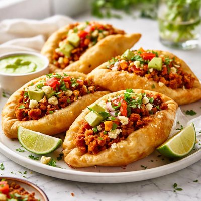 Image of Chicken Chorizo Stuffed Sopaipillas