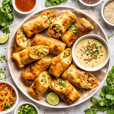 Image of Chicken Coconut Curry Egg Rolls