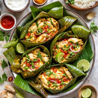 Image of Chicken Coconut in Banana Leaves
