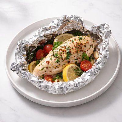 Image of Chicken Cooked in Foil