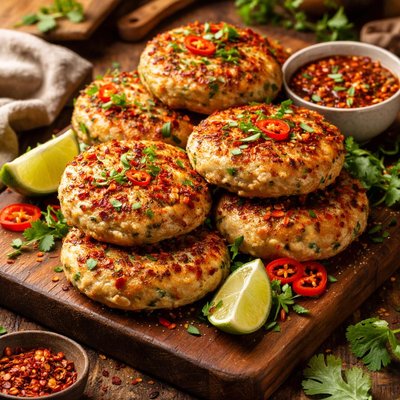 Image of Chicken Coriander and Sweet Chilli Patties