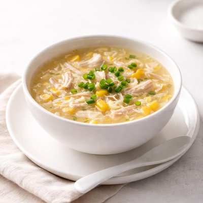 Image of Chicken Corn Egg Flower Soup
