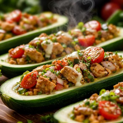 Image of Chicken Cucumber Boats