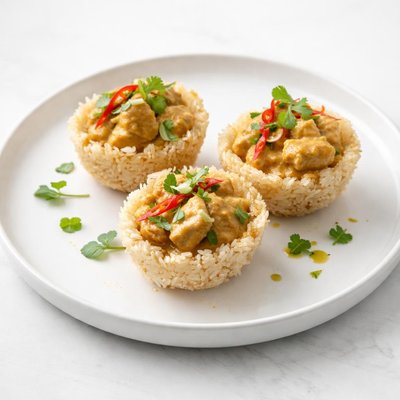 Image of Chicken Curry in Crispy Rice Cases