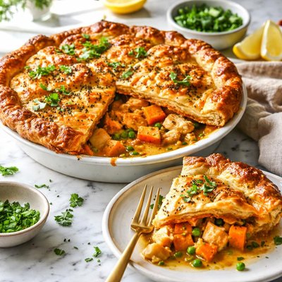 Image of Chicken Curry Pie with Sweet Potato