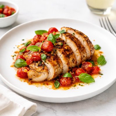 Image of Chicken Cyril with a Tomato Basil Sauce