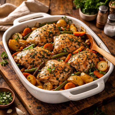 Image of Chicken Dinner in a Dish and a Dash