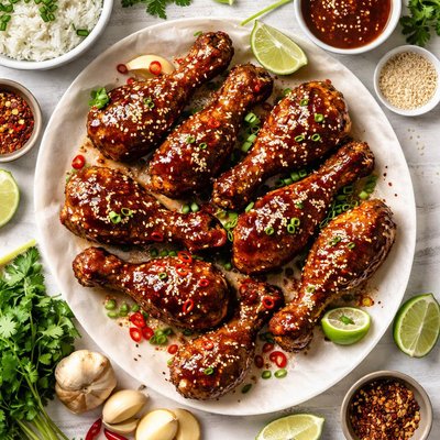 Image of Chicken Drumsticks with Asian Barbecue Sauce