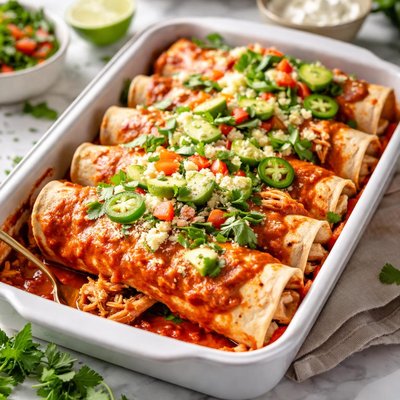 Image of Chicken Enchiladas Lower Carb Less Fat