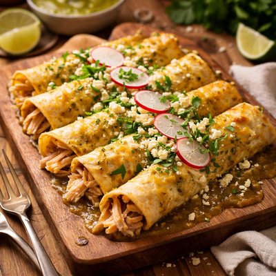 Image of Chicken Enchiladas with Green Sauce