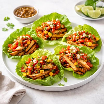 Image of Chicken Fajita Lettuce Cups Hungry Girl Ww Points 4