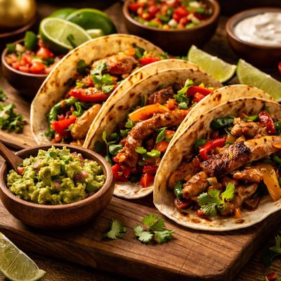 Image of Chicken Fajitas with Guacamole