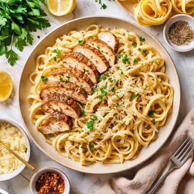 Image of Whole30 Chicken Fettuccine Alfredo