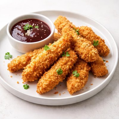 Image of Chicken Fingers with Plum Dipping Sauce
