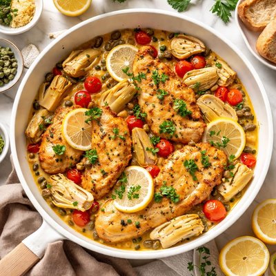 Image of Chicken Francaise with Artichoke Hearts