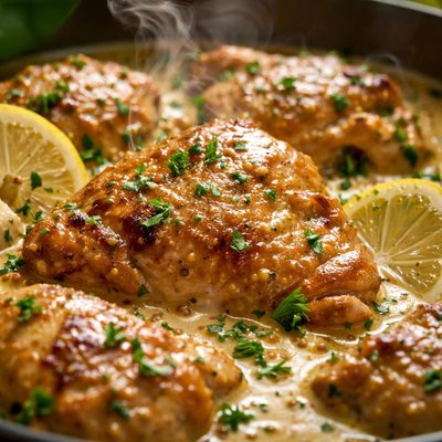 Image of Chicken Fricassee with Lemon Mustard Sauce